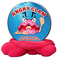 GearsOut Angry Clam Monthly Mood Swing Anger Management Putty - Funny Pink Clam Stress Putty, Humor, Fidget Toy, Metal Tin