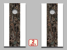 Load image into Gallery viewer, Cornhole Board Camouflage Stripe Decals 12&quot;x 50&quot; Set of 2 Corn Hole camo Woodland
