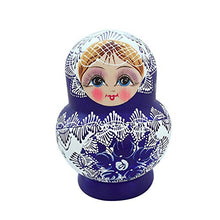 Load image into Gallery viewer, Shuohu 10Pcs/Set Russian Nesting Dolls Matryoshka Wooden Handmade Toy Craft Home Decor
