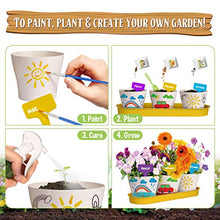 Load image into Gallery viewer, XXTOYS Paint &amp; Plant Flower Growing Kit - Arts &amp; Crafts for Kids Ages 4-8 - Kids Gardening Set for Girls  6 Year Old Girl Gifts, STEM Science Project, Grow PansyPetunia &amp; Marigold Flowers
