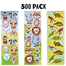 Load image into Gallery viewer, Kicko Assorted Mini Stickers - 500 Pack - for Rewards, Party Favors, Game Prizes, Novelty Toys, Wall Decals, Creative Scrapbooks, Personalized Arts and Crafts
