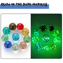 Load image into Gallery viewer, 60 Pieces Marble Glow in The Dark Handmade Glass Marble Multi-Color Luminous Doted Style Marble for Boy Girl Game Sport Toy DIY Home Decor (0.47 Inch in Diameter)
