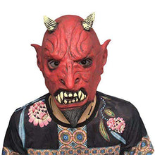 Load image into Gallery viewer, JQWGYGEFQD Halloween Horror Grimace Monster Mask Party Show Red Devil Horn Mask Halloween Party Rubber Latex Animal mask, Novel Ha
