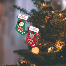 Load image into Gallery viewer, Toyvian Christmas Stockings Hanging Non Woven Stockings with Merry Christmas and Red Antlers Cat Christmas Fireplace Stockings Decorations for Indoor Home Office Mall
