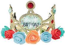 Load image into Gallery viewer, amscan Light Up Floral Birthday Tiara - 1 Pc., Multicolor - 3 1/2&quot; x 4 1/2&quot;
