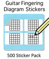 Guitar Chord and Fingering Stickers (500 Sticker Pack)