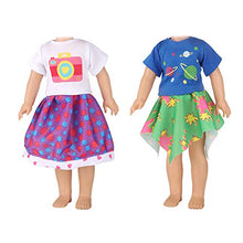 Load image into Gallery viewer, WakaoFeeling Doll Clothes for 14.5 Inch Girl Dolls, Compatible with Wellie (5 Girls) Wishers and Similar14 Inch Dolls (Pattern-2)
