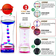 Load image into Gallery viewer, LIVOND Liquid Motion Bubbler Sensory Timer, 2 Minute  Big Calming Sensory Bubble Toy for Kids with Autism ADHD Anxiety or Special Needs (2 Pack)
