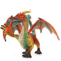 Realistic Dragon Model Plastic Flying Dragon Figurines Gifts for Collection. Realistic Hand Painted Toy Figurine for Ages 3 and Up (Flame-Breathing Dragon-B)
