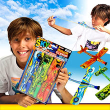 Load image into Gallery viewer, Hang Gliders Flying Slingshot 3 Units Bundle Delta Plane Toy 9&quot; Inch (3 Packs) Party Favors Toys Outdoor Glider Game Play Foam Airplanes Prize Gifts Boys Toys, Kid &amp; Adult Flying Outside Toys 2341-3p
