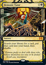 Load image into Gallery viewer, Magic: The Gathering - Demonic Tutor (027) - Borderless - Foil - Strixhaven Mystical Archive
