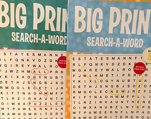 Big Print Search-A-Word Bundle of Two Assorted
