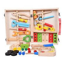 Load image into Gallery viewer, GEEYU-huiyu Toys New Play House Children&#39;s Simulation Cognitive Maintenance Toy Wooden Toolbox Toy Set Boy Kids ( Color : Type B )
