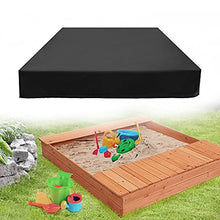 Load image into Gallery viewer, Sandbox Cover w/Drawstring, Sandpit Pool Cover, Square Waterproof Dustproof Protection Beach Sandbox Canopy for Kids Toy Protection(Black,59&quot; x 59&quot;)
