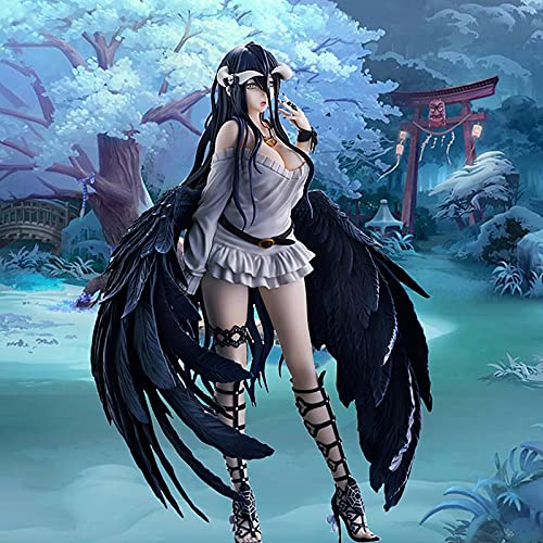 NC Overlord Action Figures, 27cm Albedo Anime Collectible Model Statue, PVC Environmental Protection Materials Handmade Ornaments Suitable for Home Office Desk Decoration