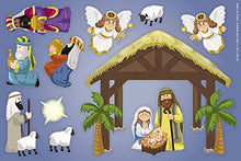 Load image into Gallery viewer, CB Catholic Nativity Manger Scene Magnet Decal Set Classroom Bulk, Pack of 12
