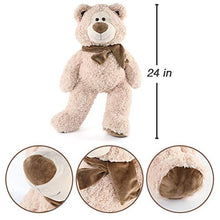 Load image into Gallery viewer, Tezituor 24&quot; Beige Teddy Bear Stuffed Animals - Soft Hug Teddy Bear with Scarf - Plush Toy Gift for Kids, Girlfriend
