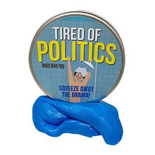 Load image into Gallery viewer, GearsOut Tired of Politics Relief Putty - Stress Relief Therapy Putty for Adults, Blue, Metal Tin, Fidget Toy
