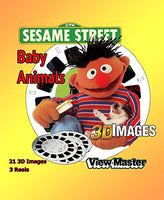 Sesame Baby Animals - Classic ViewMaster - 3 Reel Set - 21 3D Images - Ernie, Bert, Big Bird, Oscar