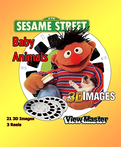 Sesame Baby Animals - Classic ViewMaster - 3 Reel Set - 21 3D Images - Ernie, Bert, Big Bird, Oscar