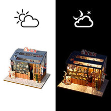 Load image into Gallery viewer, XLZSP DIY LED Lights Miniature Dollhouse Kit Street Shop Doll House Model Wooden Furniture for Valentine&#39;s Day Creative Gifts (Sushi)
