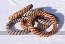 Load image into Gallery viewer, Masters Traditional Games Spare Set of 6 Rope Quoits (with Steel core, 3 red, 3 Blue)
