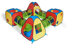 Load image into Gallery viewer, UTEX 8 in 1 Pop Up Children Play Tent House with 4 Tunnel, 4 Tents for Boys, Girls, Babies and Toddlers for Indoor and Outdoor Use
