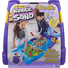 Load image into Gallery viewer, Kinetic Sand, Super Sandbox Set with 10lbs of Kinetic Sand, Portable Sandbox w/ 10 Molds and Tools, Play Sand Sensory Toys for Kids Aged 3 and Up
