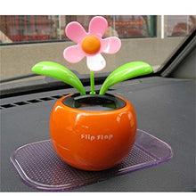 Load image into Gallery viewer, Zereff Newest Home Decorating Solar Power Flower Plants Moving Dancing Flowerpot Swing Solar Car Toy Gift Car-Styling
