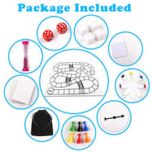 Load image into Gallery viewer, Madanar Blank Create Your Own Board Game DIY 143 Piece Set: Blank Game Board, Spinner, Playing Cards, Dice, Notepad, Timer, Pawns, Drawstring Bag, Rule Sheet, Player Pieces, &amp; Storage Box
