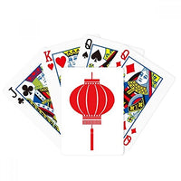 DIYthinker Red Traditional Chinese Lantern Pattern Poker Playing Card Tabletop Board Game Gift