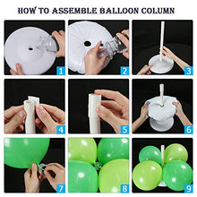 Load image into Gallery viewer, Pllieay 2 Set Balloon Column Kit 61 Inch Height with Instructions, Balloon Sizer Cube, Base, Pole, Water Bags, Balloon Rings, Balloon Tape Strips, Balloon Glue Point for Party Event Decorations
