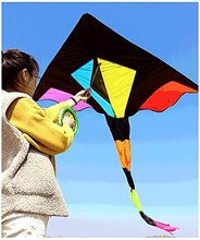 Load image into Gallery viewer, Kites kiteTriangle Long Tail Kite with Kite String and Kite Reel Easy to Fly Children and Adults Beginner Kite, Very Suitable for Outdoor Activities-Colorful 180X325cm llxyzrzbhd708(Color:800M LINE)
