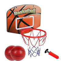 Wall Mounted Basketball Hoop Cabinet Mini Over The Door & Mount Indoor Hoops for Home/Office Game Kids Adults Backboard System (Color : 2 Balls, Size : Small)