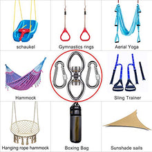 Load image into Gallery viewer, Dolibest Silent Bearing Swing Swivel Rotational Safety Device, Swing Swivel Hanger, Swivel Hardware with 360 Rotation for Aerial Yoga Tree Swing, Hammock Chair, Climbing Rope, Yoga, Hanging Hammocks
