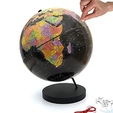 Load image into Gallery viewer, Push Pin Globe Black, World Globe with Pins
