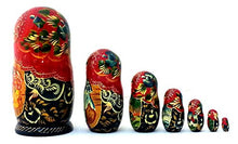 Load image into Gallery viewer, Tsar Saltan Russian Fairy Tale Nesting Dolls Hand Painted 7 Piece Set
