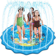 Load image into Gallery viewer, Mademax Upgraded 79&quot; Splash Pad, Sprinkler &amp; Splash Play Mat, Inflatable Summer Outdoor Sprinkler Pad Water Toys Fun for Children, Infants, Toddlers, Boys, Girls and Kids
