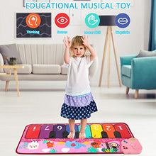 Load image into Gallery viewer, TWFRIC Kids Piano Mat 31.5&quot;x13.8&quot; Piano Keyboard Play Mat with 5 Animal Sounds Electronic Musical Mat Musical Instruments Early Educational Toys Gift for Toddlers Girls Boys (Pink)
