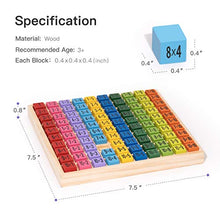 Load image into Gallery viewer, ROBUD Wooden Multiplication &amp; Math Table Board Game, Kids Montessori Preschool Learning Toys Gift for Toddlers Aged 3 Years Old and Up - 100 Counting Wooden Building Blocks
