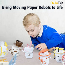 Load image into Gallery viewer, ROBOTRY Moving Paper Robots Making Kit, Magi | Crank - Learn Very Basic 5 Robot Mechanisms | Beginner | DIY Paper Crafts | Gifts for Kids &amp; Seniors | STEM Educational Science Kits
