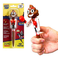 FARTING Poop Emoji KARATE Pen - PUNCHING ARMS, Christmas Stocking Stuffers Kids Love, Poop Toy for Kids, Christmas Toys 2022, Silly Gifts for Secret Santa, Funny Pens, Xmas Poop Toys, Poop Emoji Gifts