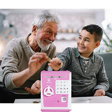Load image into Gallery viewer, Electronic Piggy Bank to Teach Savings, ATM Savings Bank, Kids Safe Box, Great Cool Stuff Gift for Boys and Girls (Pink/White)
