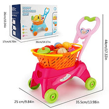 Load image into Gallery viewer, Sotodik 31PCS Cutting Toys Shopping Cart Toys Pretend Food Fruits Vegetable Playset Educational Learning Toy Kitchen Play Food for Boy Girl Kid (Red)
