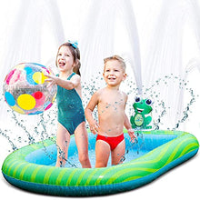 Load image into Gallery viewer, Splashin&#39;kids 3 in 1 Inflatable Sprinkler Pool for Kids, Baby Pool, Kiddie Pool, Toddlers Wading Swimming Water Outdoor Toys Babies Boys Girls Small (Small and Large Size)
