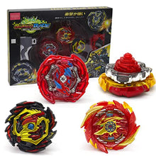 Load image into Gallery viewer, FANSETOYUMA Bey Battle Tops Metal Fusion Burst Turbo Gyro Evolution Set with 4D Launcher Grip and Stadium-Red
