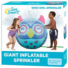 Load image into Gallery viewer, SunSmart Who Owl Mega-Spray Ball Sprinkler - Giant Inflatable Sprinkler for Kids with Over 200% More Water Spray
