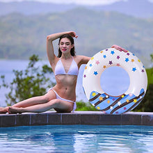 Load image into Gallery viewer, 53Inch Pool Floats Donuts Swim Rings Floats Adult Donut Raft Rings for Kids Adults Swim Tubes Inflatable Beach Swimming Party Raft Floaties Pink

