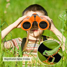 Load image into Gallery viewer, Binoculars for Kids Best Gifts, 8x21 Portable Mini Handheld Outdoor Children Binocular Telescope Toy Kid Gift Horn Eye Mask Protect Eyes Cultivate Children&#39;s Scientific Potential(Orange)
