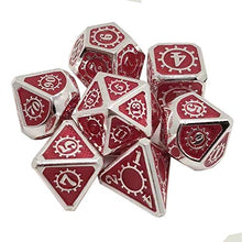 Load image into Gallery viewer, QYER Present Metal DND Dice, Many Metal dice DND Dice Set for Dungeons and Dragons(D&amp;D) Pathfinder Role Playing Games Polyhedral &amp; RPG 7 Times Table (Color : 112)
